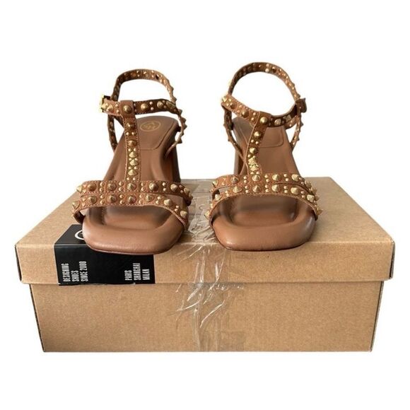 Ash Tan Studded Heels - Picture 2 of 15